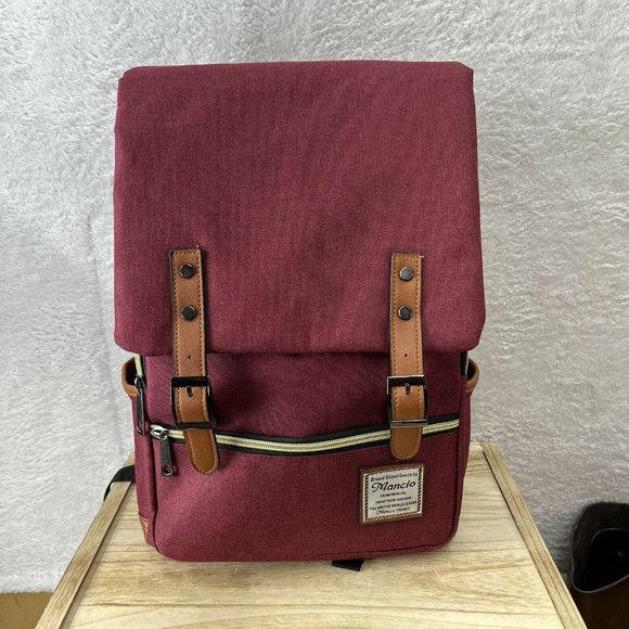 Mancio Bags Mancio Slim Laptop Backpack With Usb Charging Port Tear